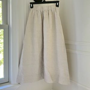 Elizabeth Suzann Bel Skirt Midweight linen Flax